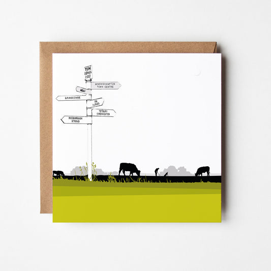 Tom Longs Post - Green - Blank Card