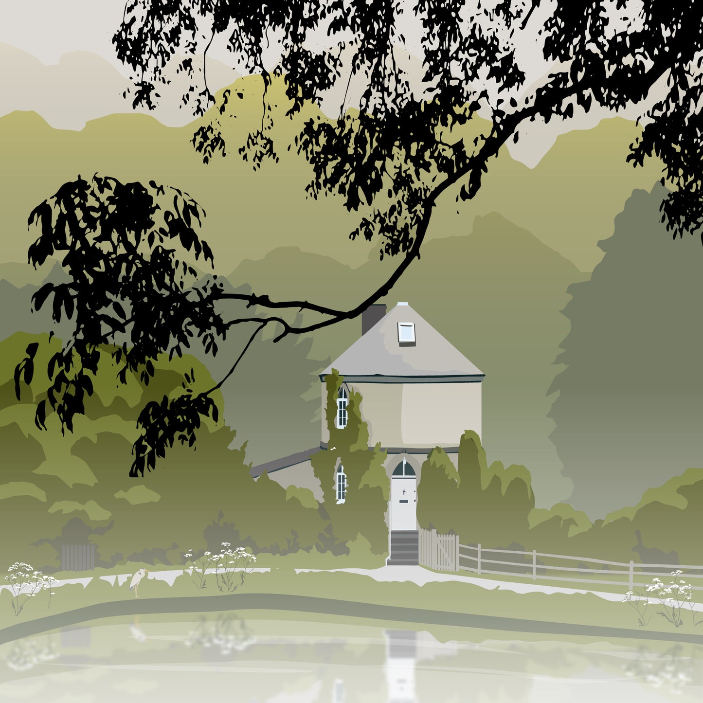 Chalford Round House Blank Card