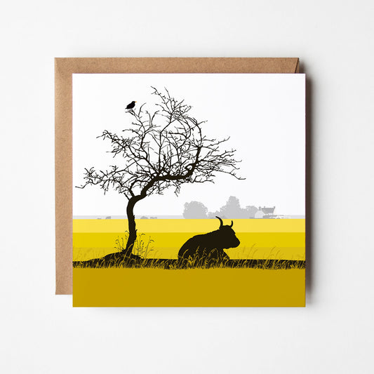 Lodge View - Ochre - Blank Card