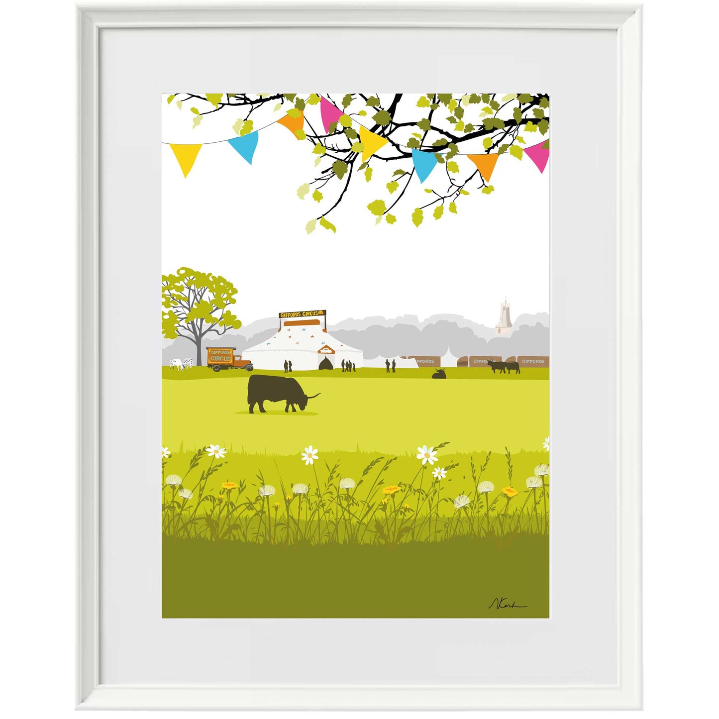 Circus - Framed Art Print by Nichola Kent