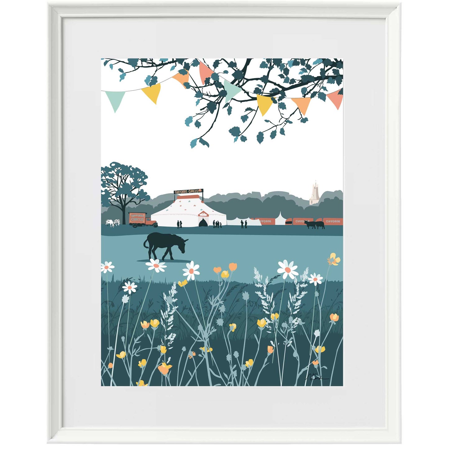 Circus - Framed Art Print by Nichola Kent