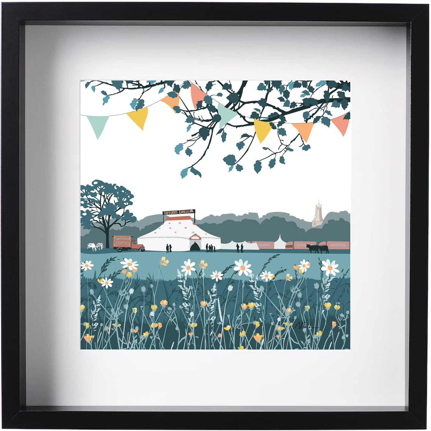 Circus - Framed Art Print by Nichola Kent