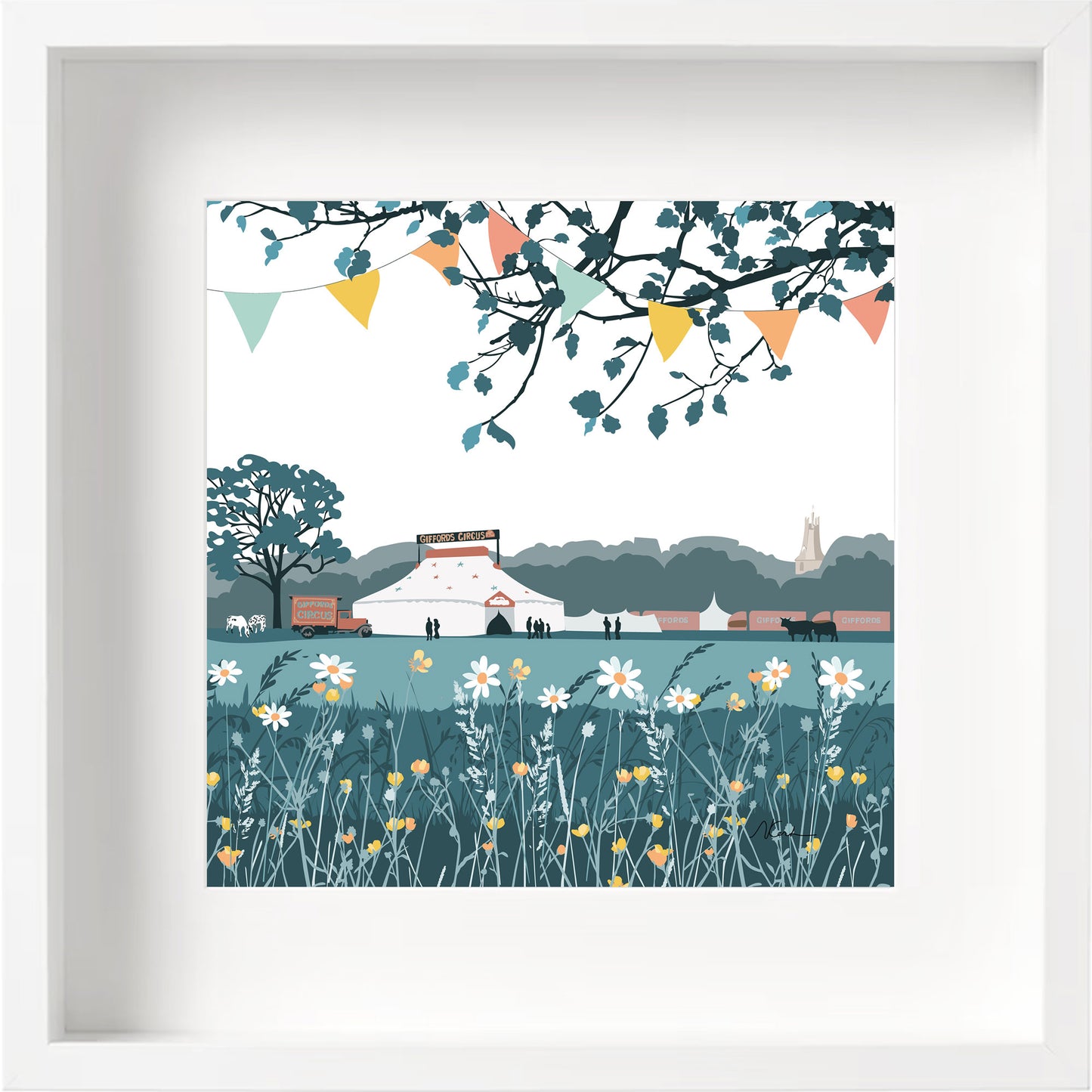 Circus - Framed Art Print by Nichola Kent