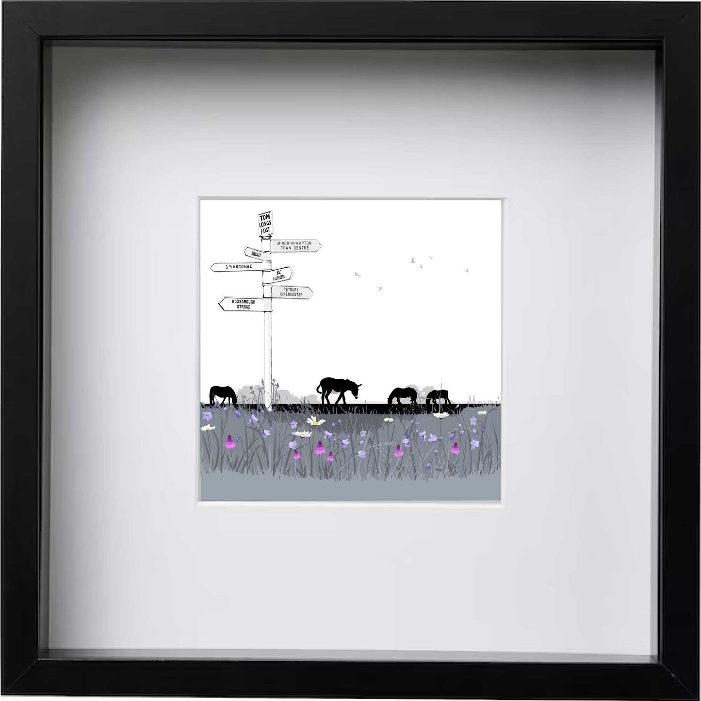 Alfie at Tom Longs Post - Framed Art Print by Nichola Kent