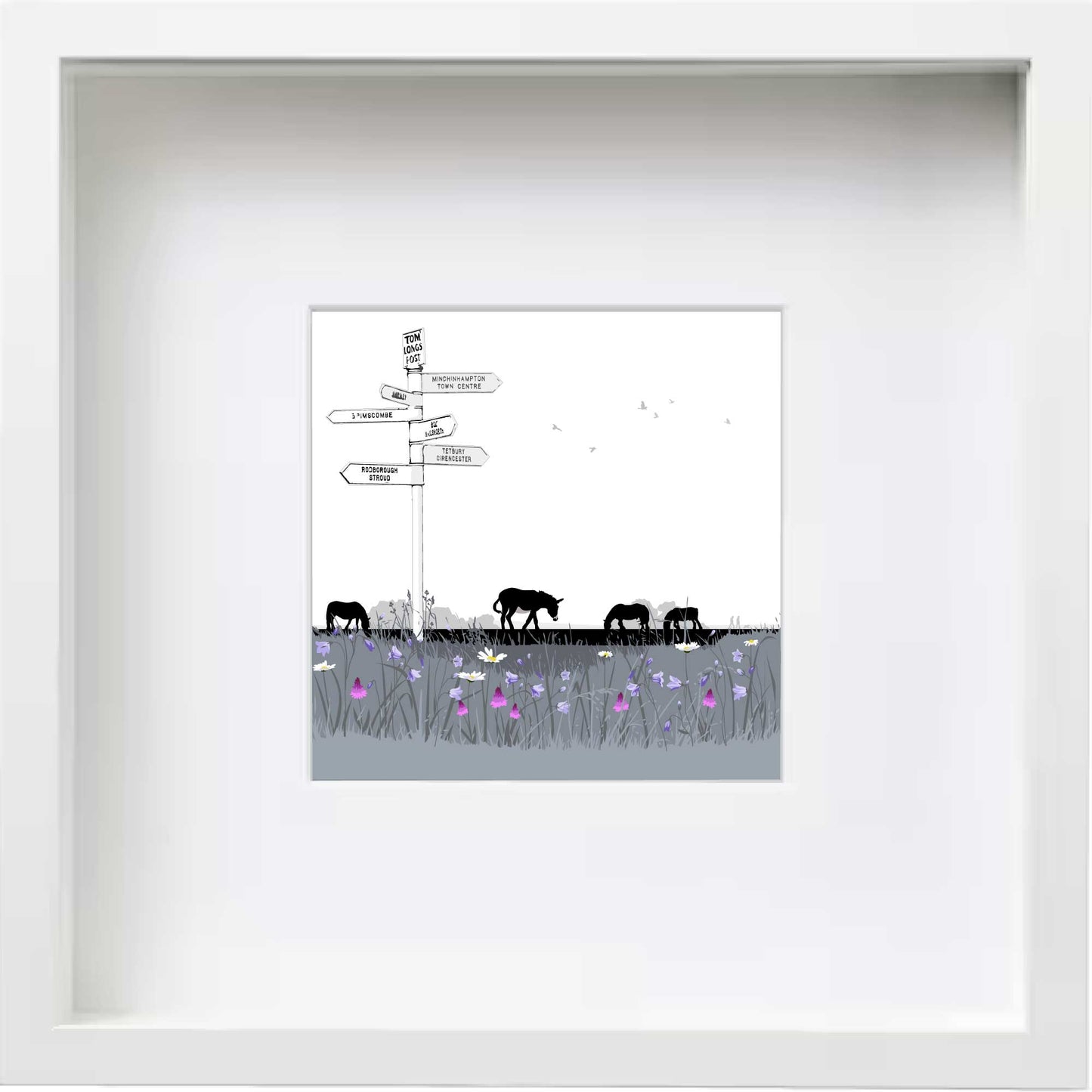 Alfie at Tom Longs Post - Framed Art Print by Nichola Kent