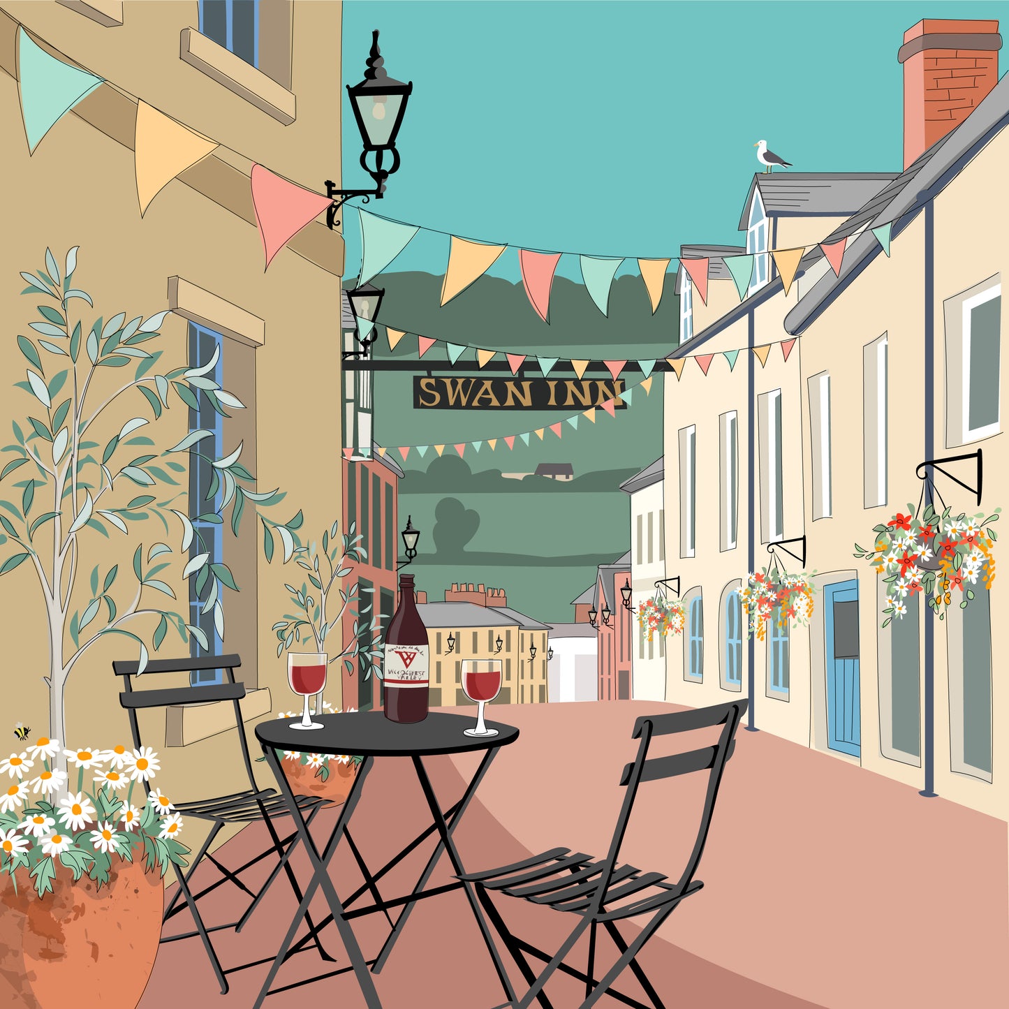 Swan Lane, Stroud Blank Card
