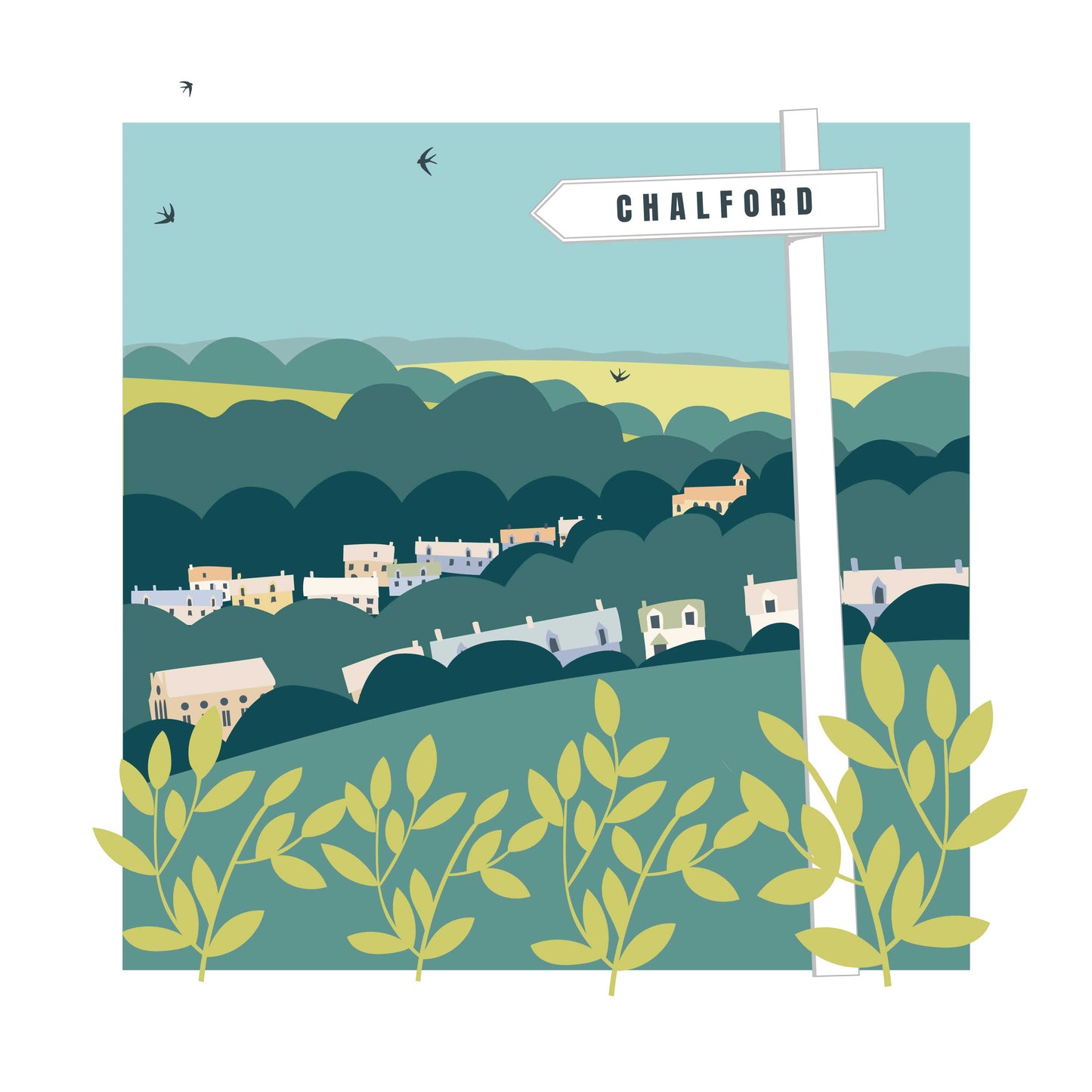 Signposted Chalford Card Green
