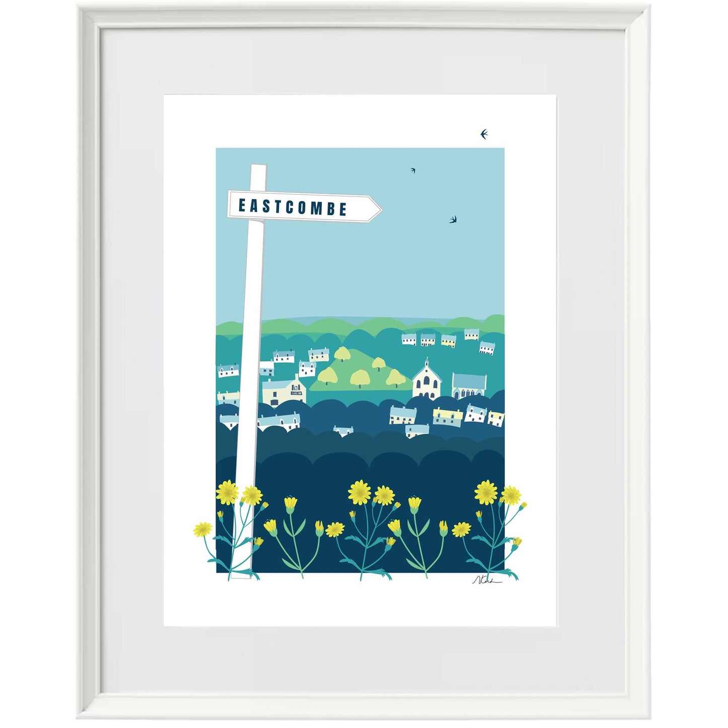 Signposted Eastcombe - Framed Print