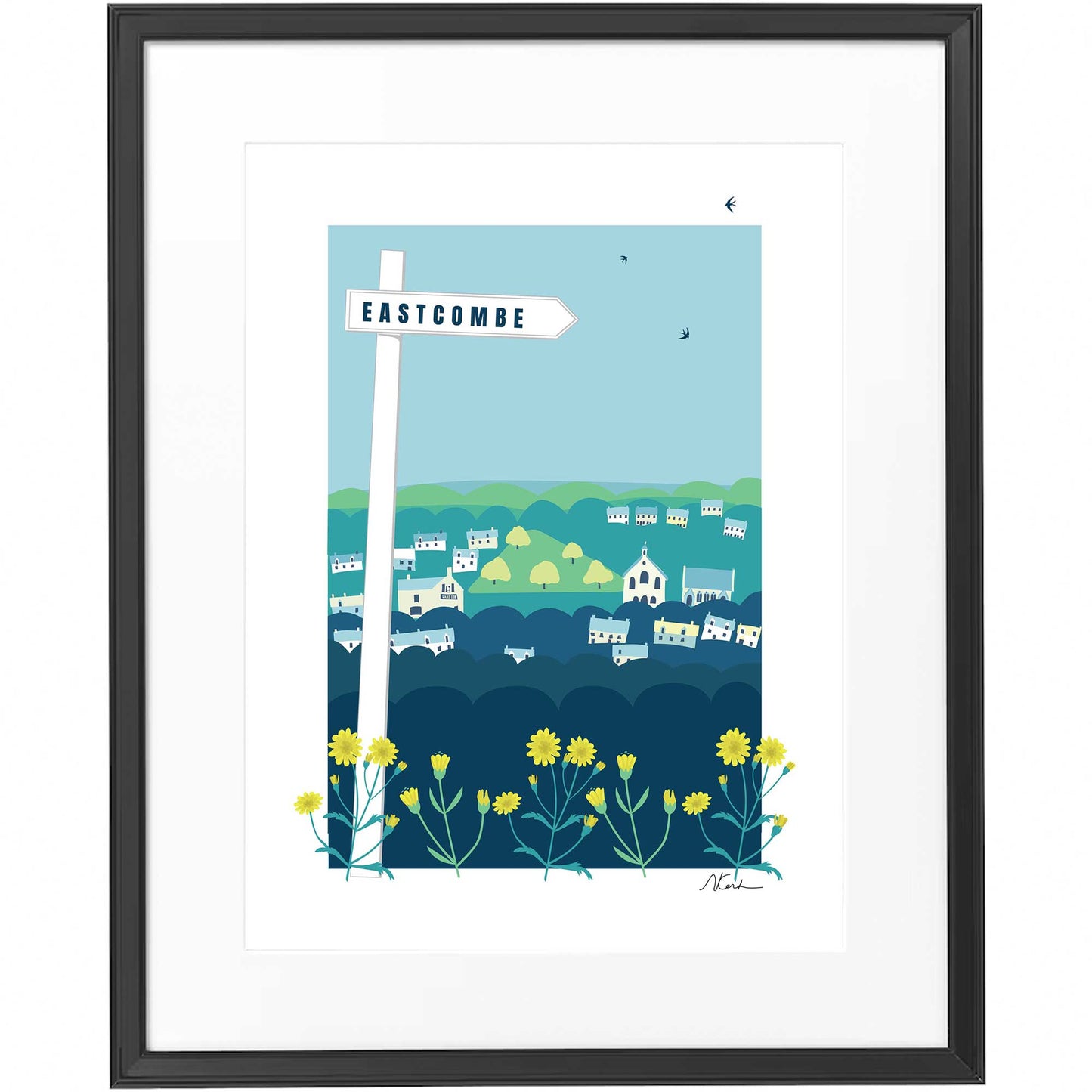 Signposted Eastcombe - Framed Print