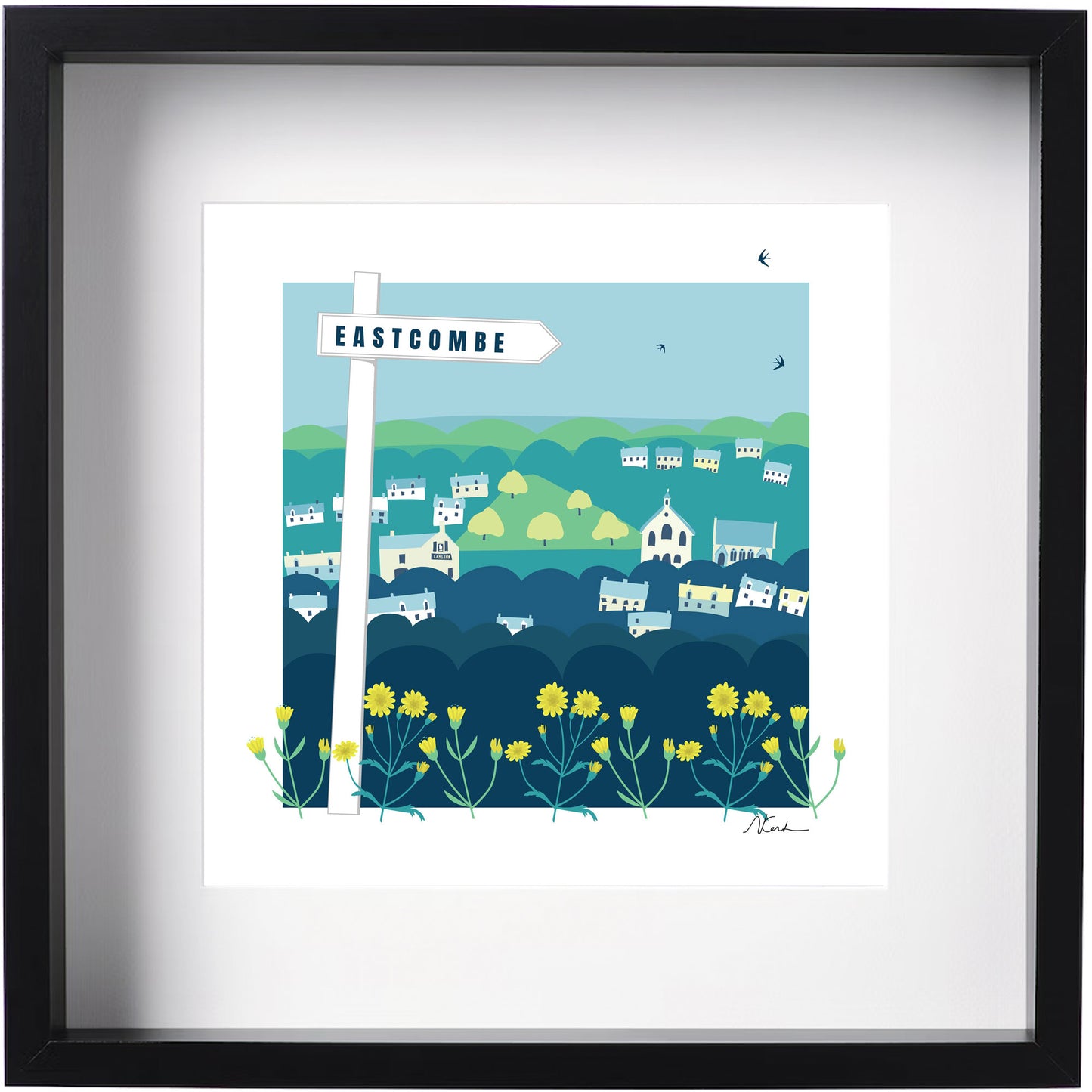 Signposted Eastcombe - Framed Print