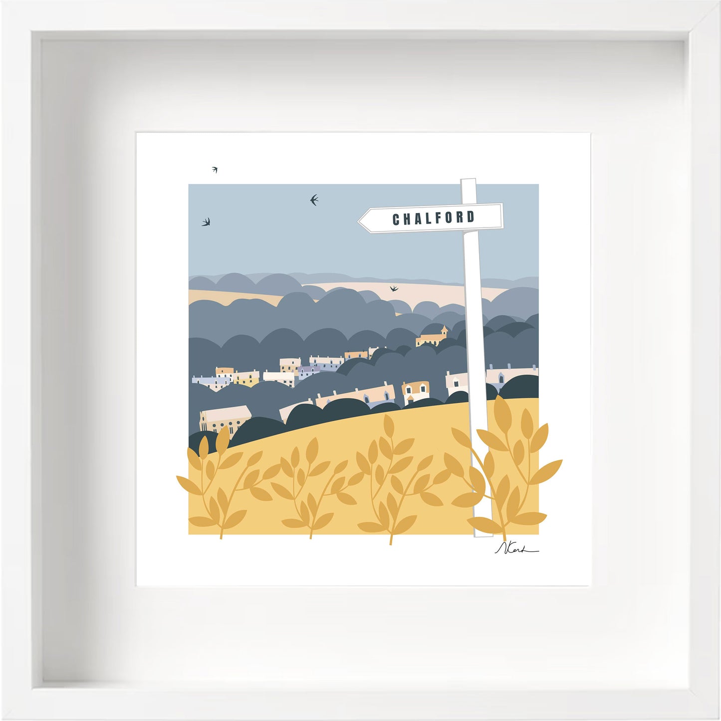 Signposted Chalford - Framed Print by Nichola Kent