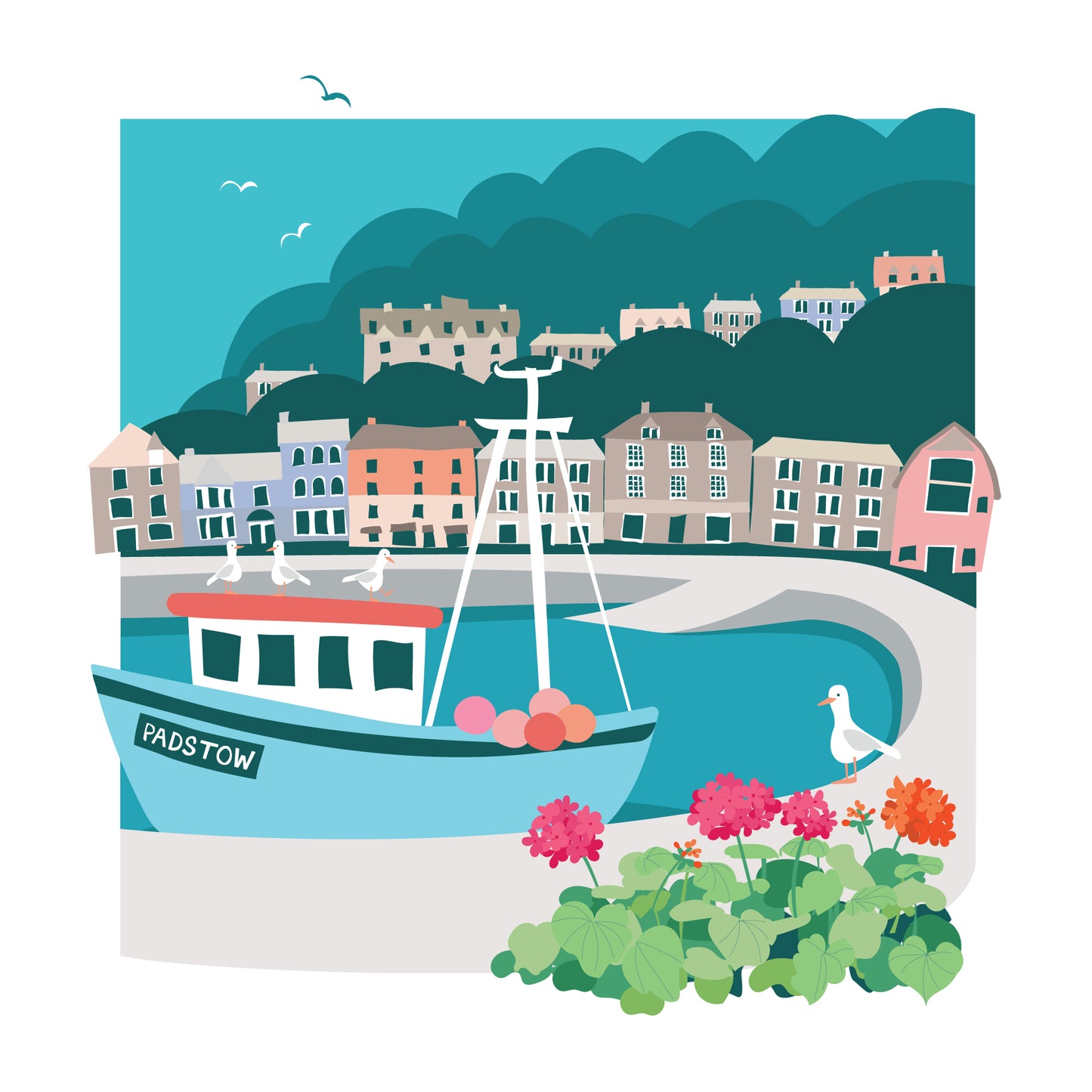 Padstow Harbour Card