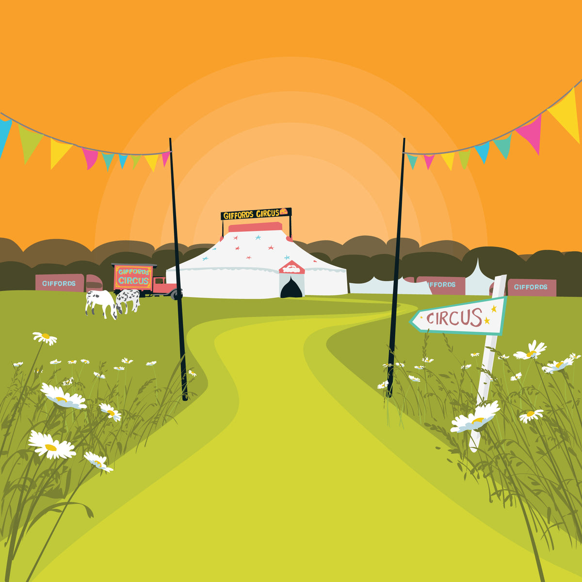 The Circus Path, Minchinhampton - Blank Card