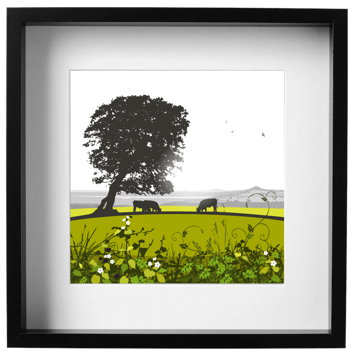 The Lonely Tree of Rodborough Common - Framed Art Print by Nichola Kent