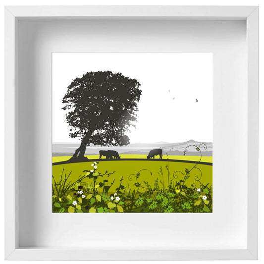 The Lonely Tree of Rodborough Common - Framed Art Print by Nichola Kent