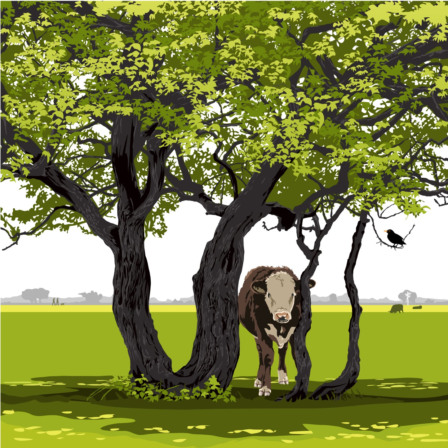 Shady Cow Blank Card