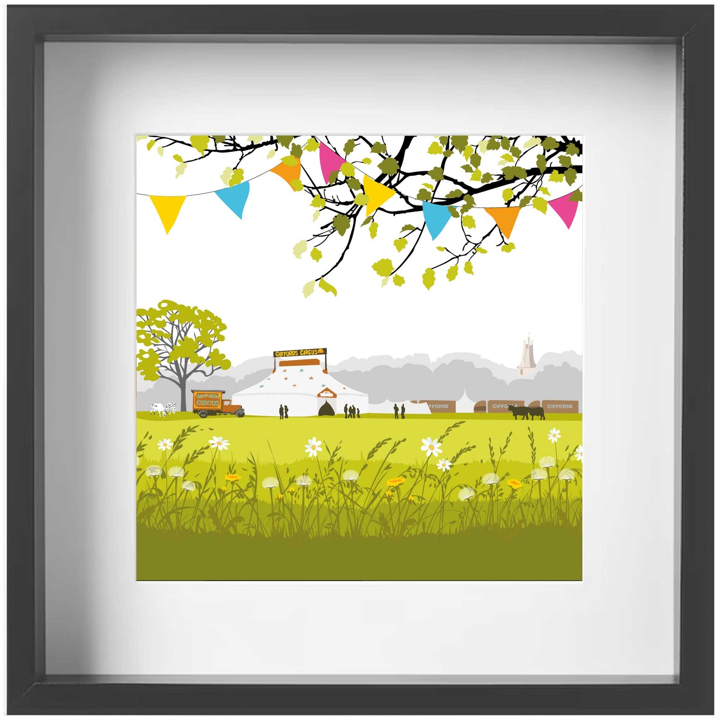 Circus - Framed Art Print by Nichola Kent