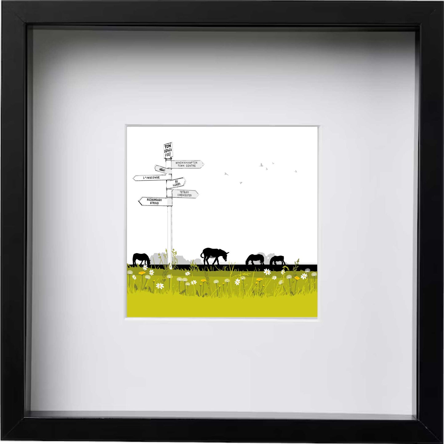 Alfie at Tom Longs Post - Framed Art Print by Nichola Kent