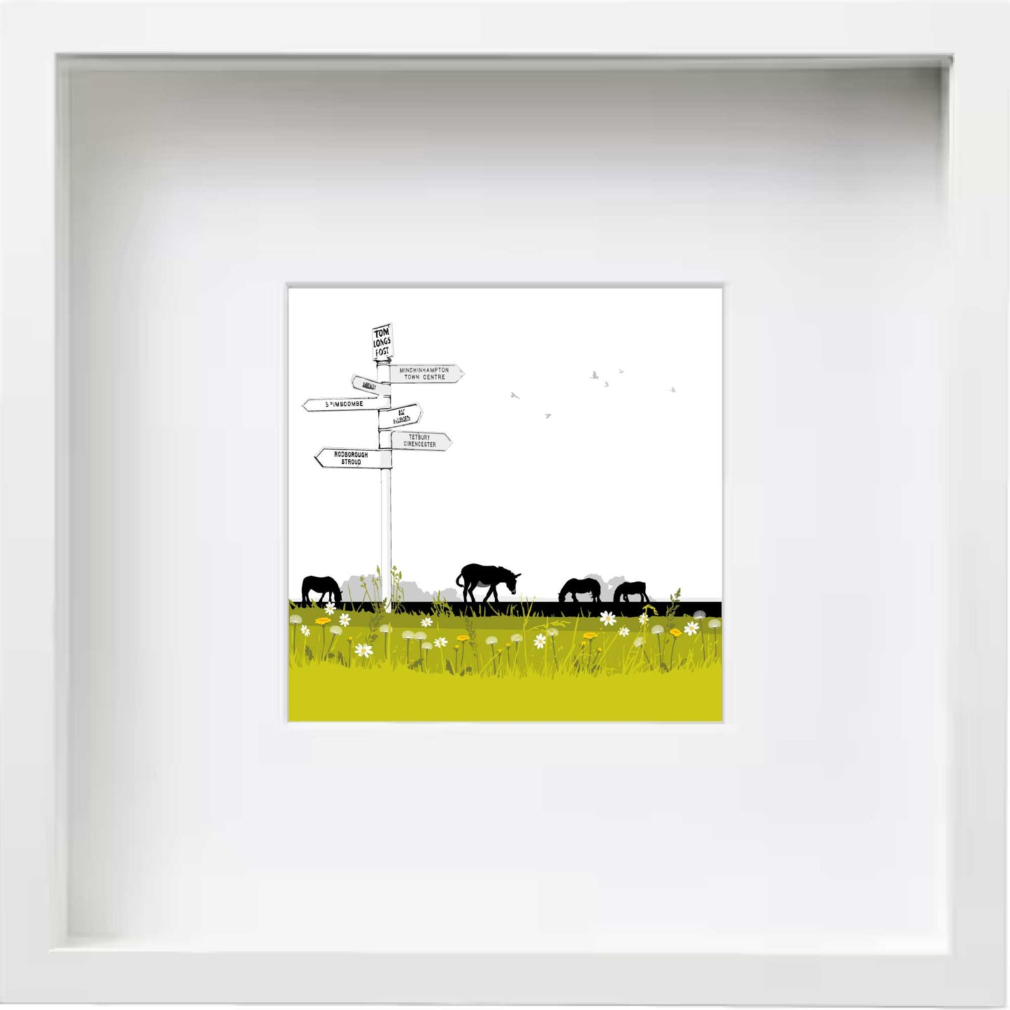 Alfie at Tom Longs Post - Framed Art Print by Nichola Kent