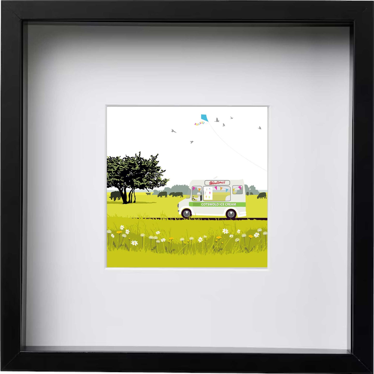 Winstones Ice Cream Van - Art Print by Nichola Kent