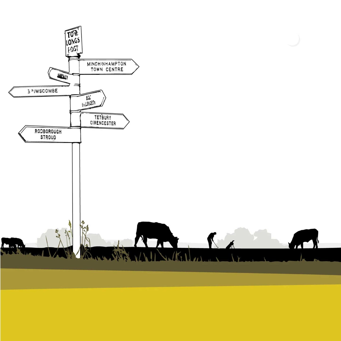 Tom Longs Post - Giclée Art Print by Nichola Kent
