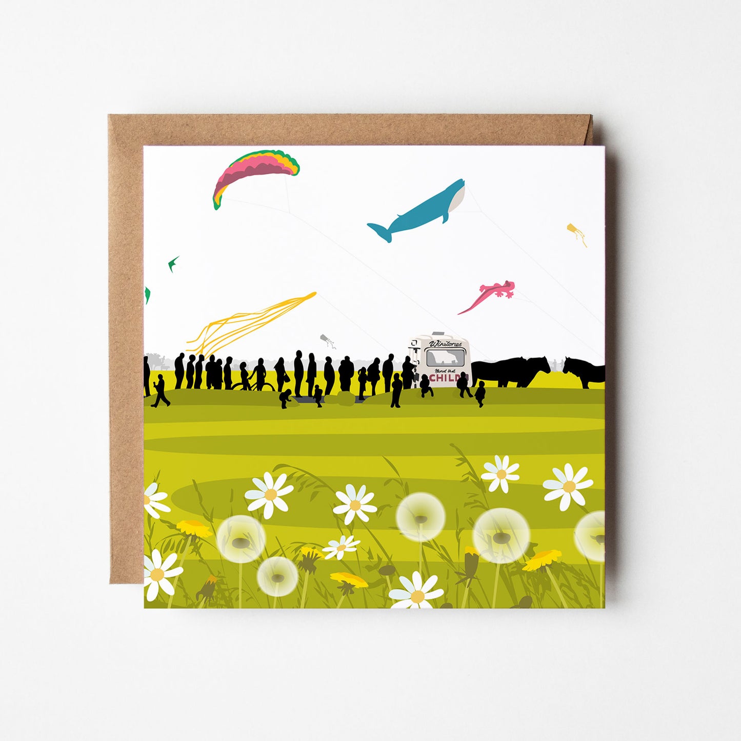 The Kite Festival Blank Card