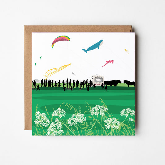The Kite Festival Blank Card