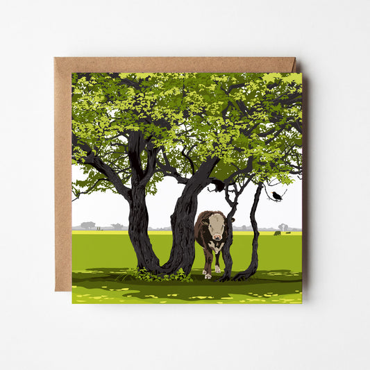 Shady Cow Blank Card