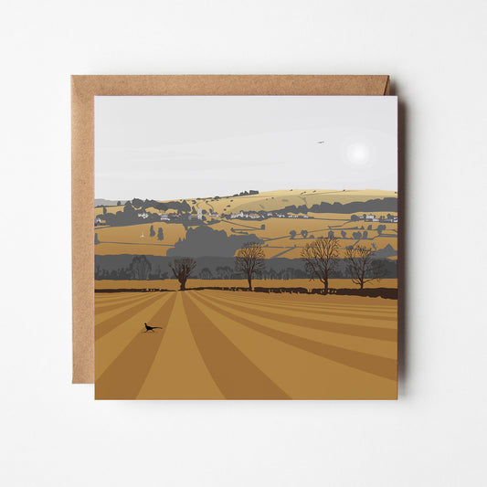 Selsley Common Brown Blank Card