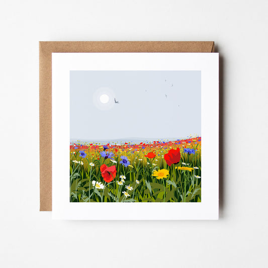 Flower Meadow Blank Card