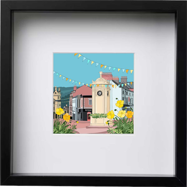 Sims' Clock Stroud - Kent and Co Framed Art Print by Nichola Kent