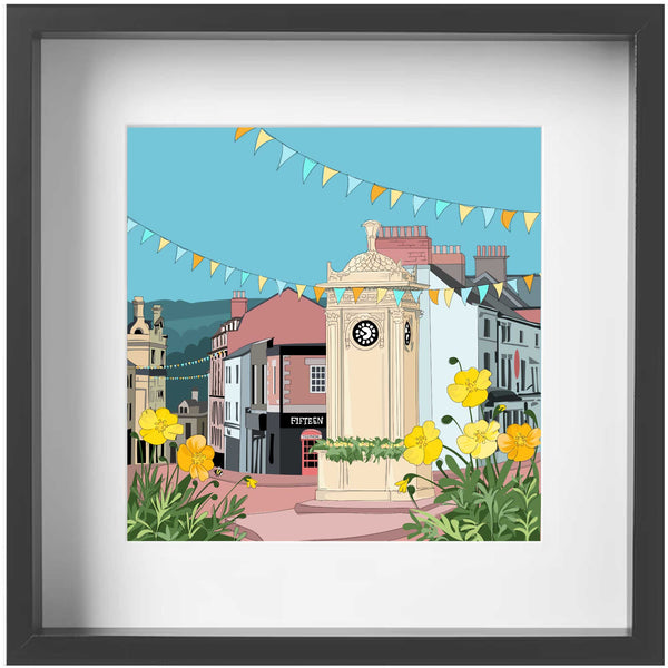 Sims' Clock Stroud - Kent and Co Framed Art Print by Nichola Kent