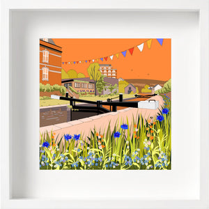 The Lock, Stroud - Kent and Co Framed Art Print by Nichola Kent