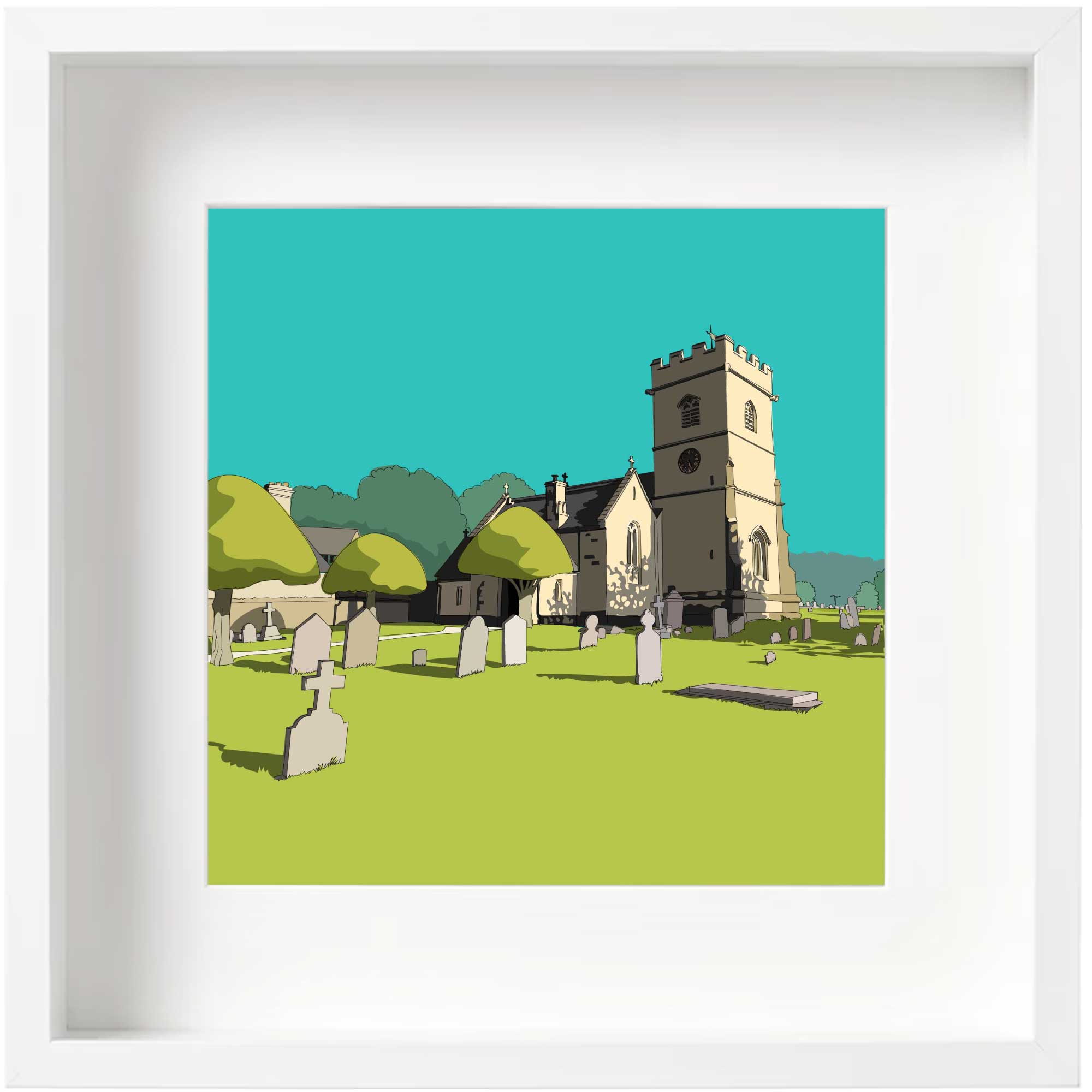 Cranham Church, Gloucestershire - Kent and Co Framed Art Print by Nichola Kent