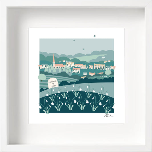 Signposted Painswick - Framed Print - Green