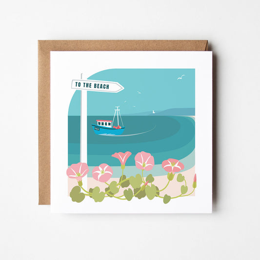 To the beach Card