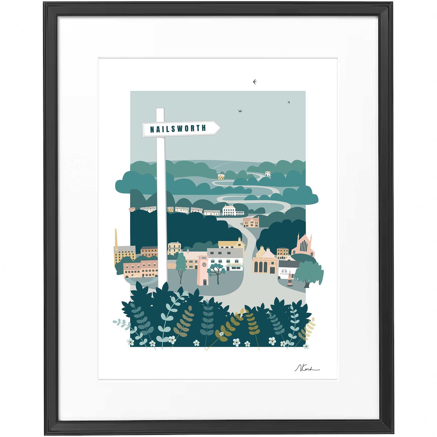 Signposted Nailsworth - Framed Print