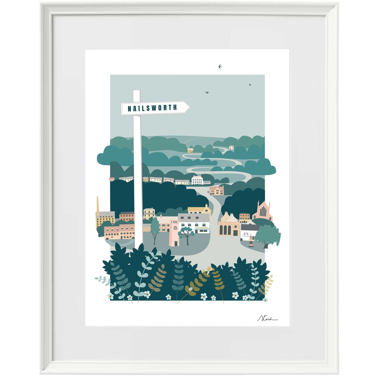 Signposted Nailsworth - Framed Print