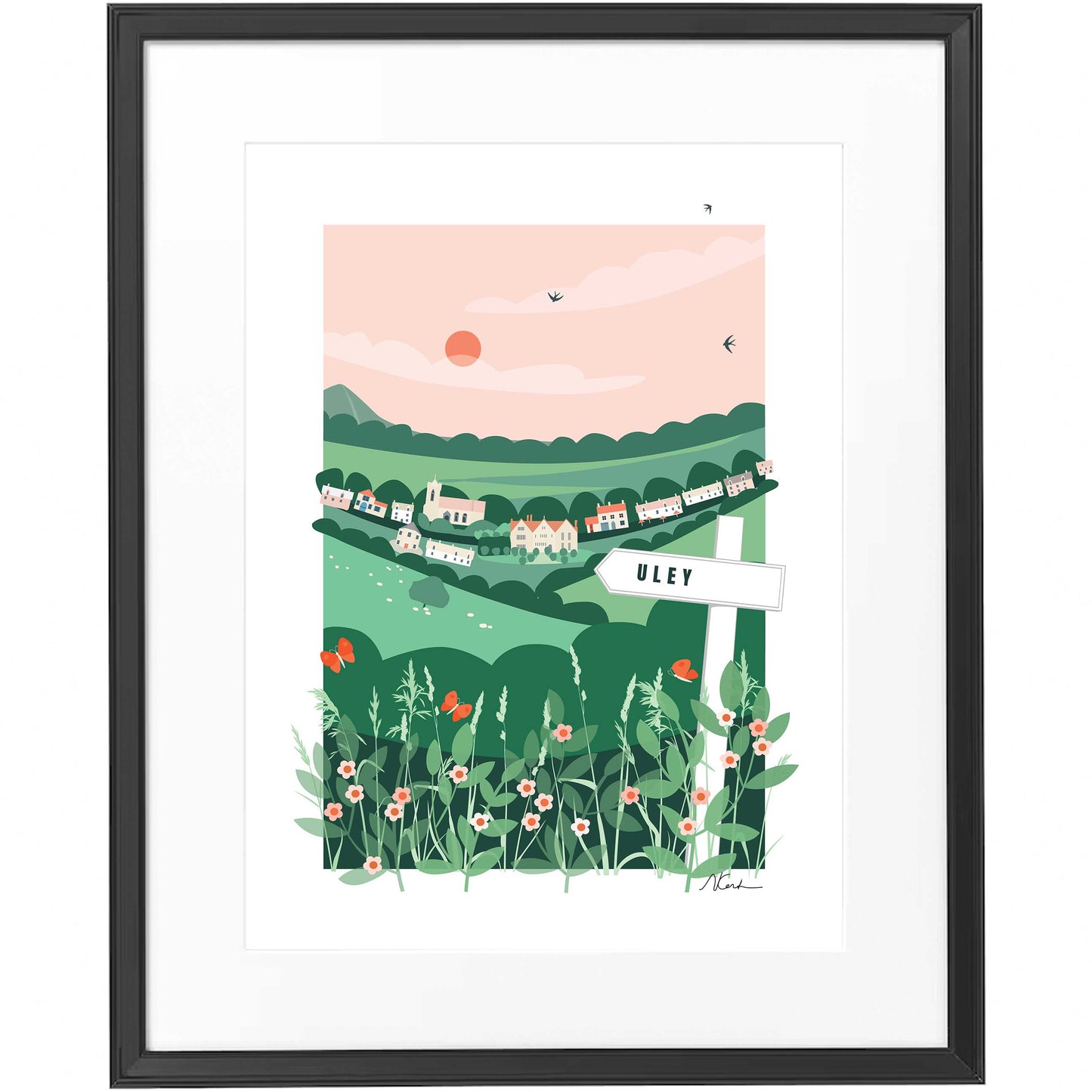 Signposted Uley - Framed Print