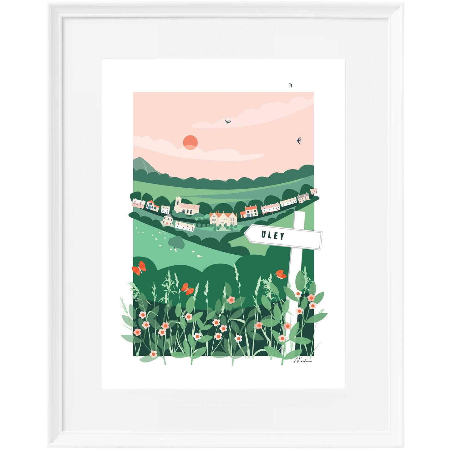 Signposted Uley - Framed Print