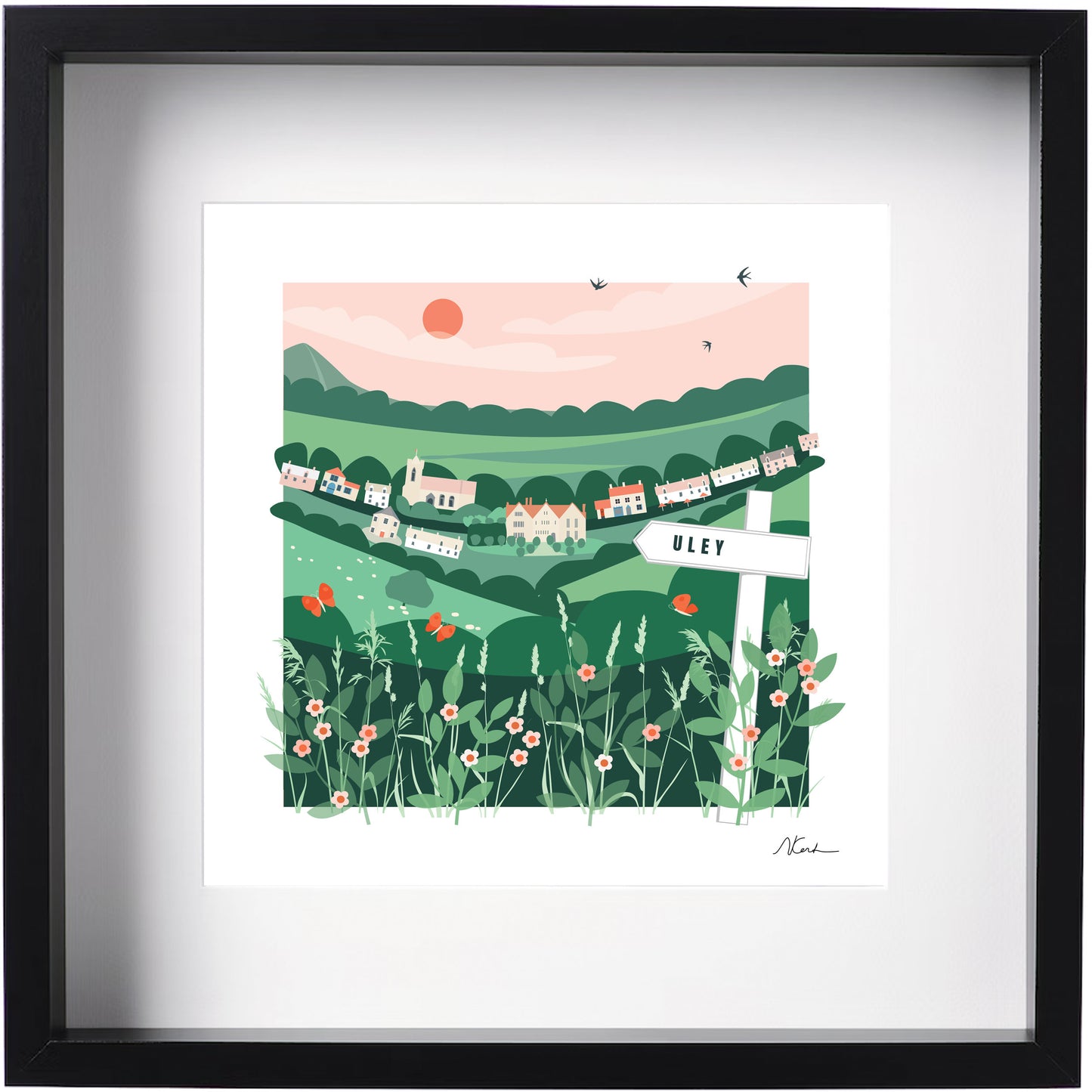 Signposted Uley - Framed Print