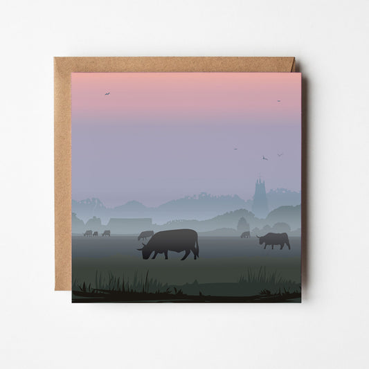 Pink Dawn Blank Card