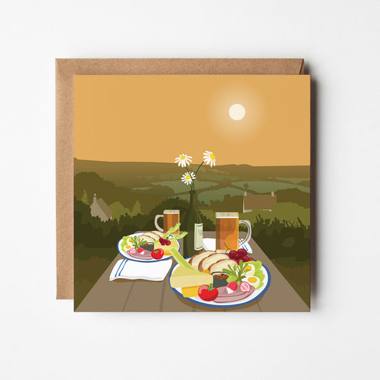 Ploughmans and a View Blank Card