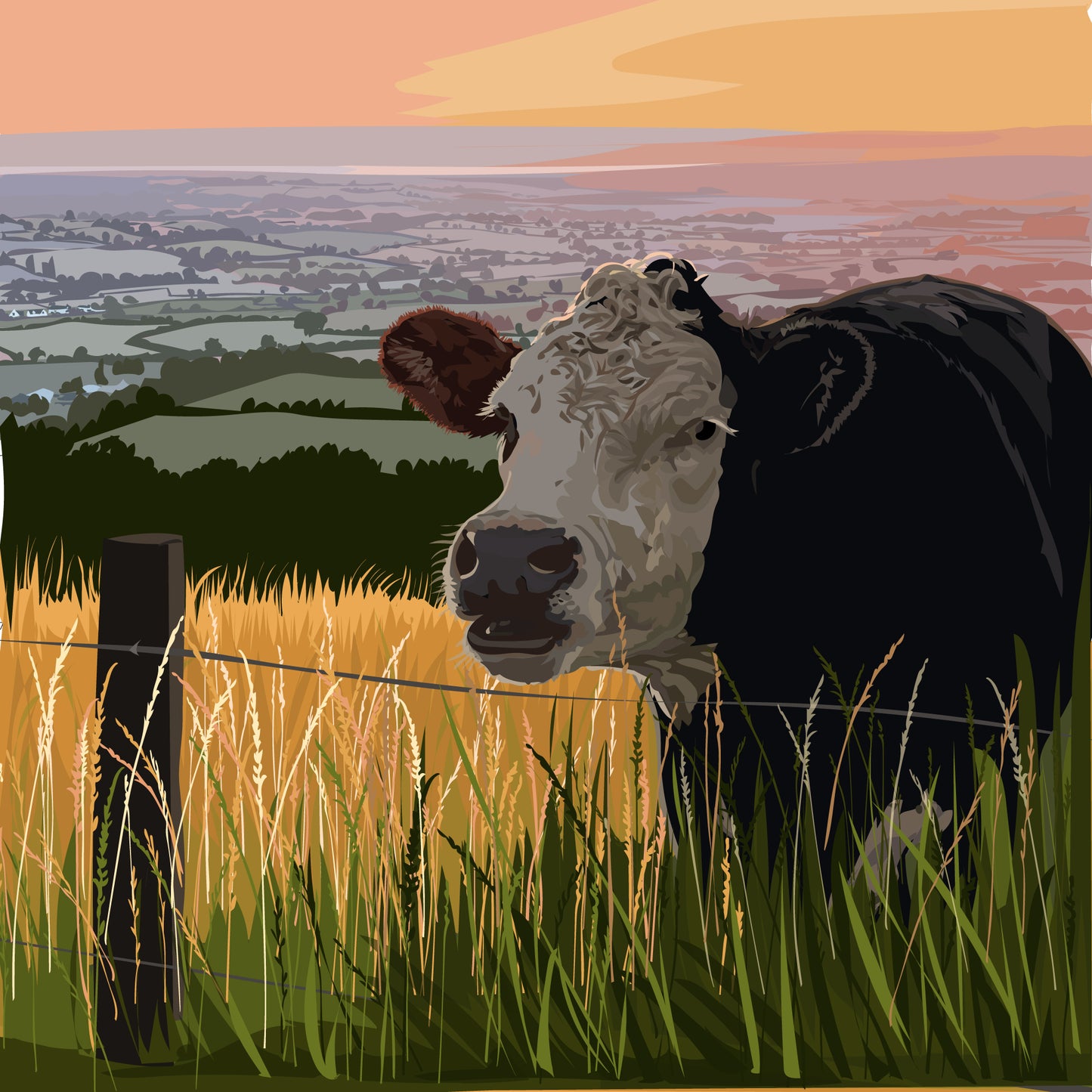 Coaley Peak View Blank Card