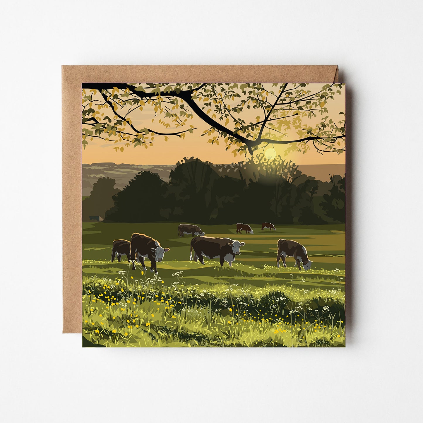 The Amberley Calves Blank Card