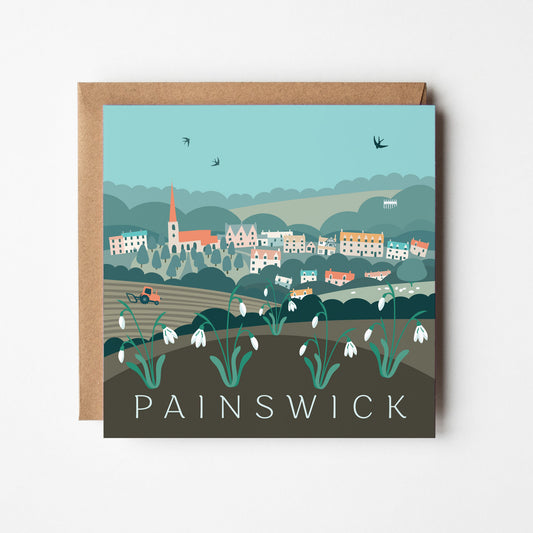 Painswick with Snowdrops Card