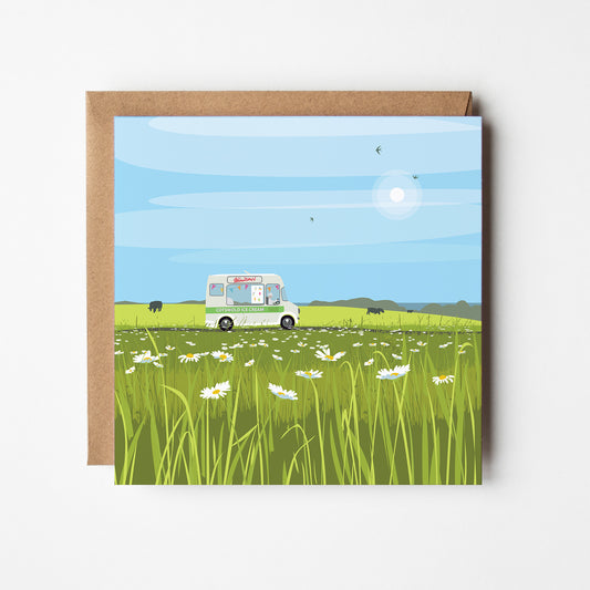 Daisies and Ice Creams Card