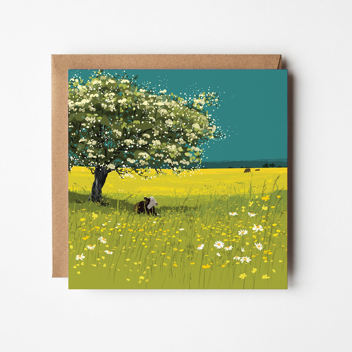 Buttercups and Blossoms Blank Card