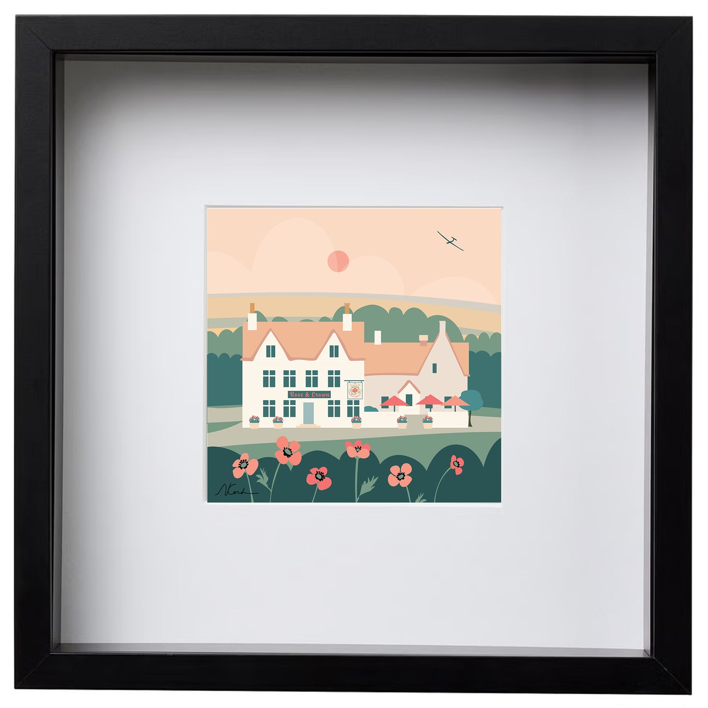 Nympsfield Community Pub - Giclée Art Print by Nichola Kent