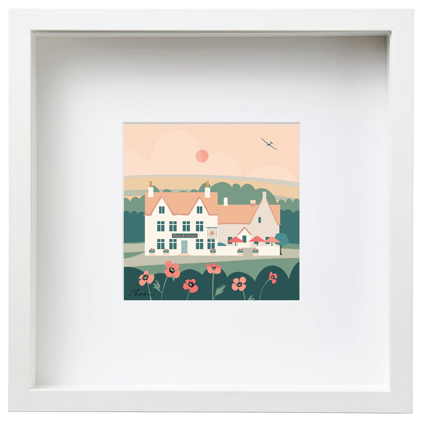 Nympsfield Community Pub - Giclée Art Print by Nichola Kent
